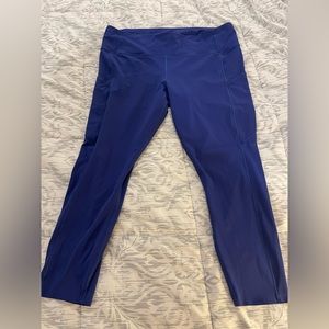 Lululemon Fast and Free High Rise Crop with Pockets, 23”, GUC, color psychic